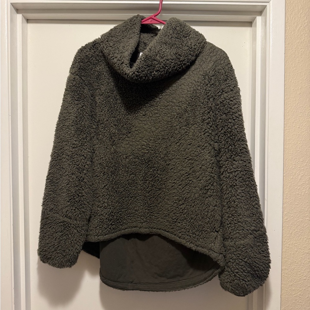 lululemon athletica Dark Green Cowl Neck Fleece